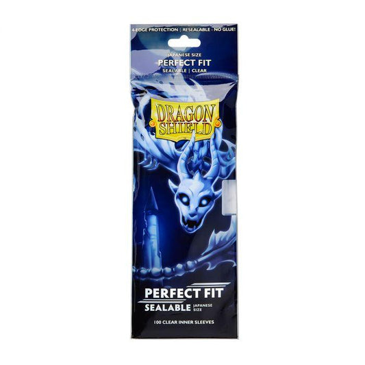 Dragon Shield - 100 protege-cartes Perfect Fit - Mini Refermable Transparent