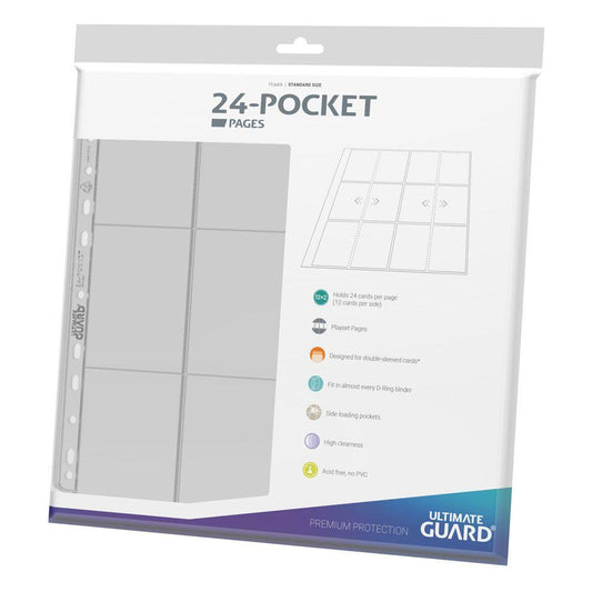 Ultimate Guard 24-Pocket QuadRow Pages Side-Loading Transparent