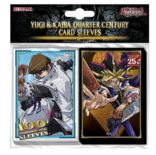 YGO - Lot de 2 paquets de 50 protège-cartes - Yugi & Kaiba Quarter Century