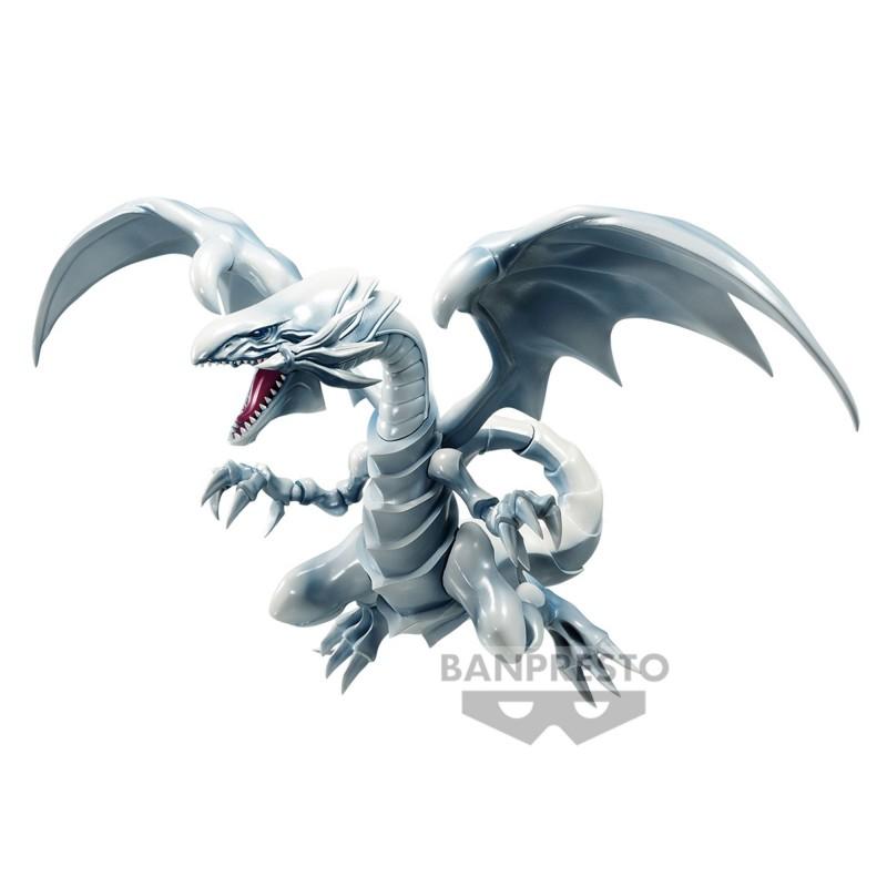 Figurine dragon blanc aux yeux bleus