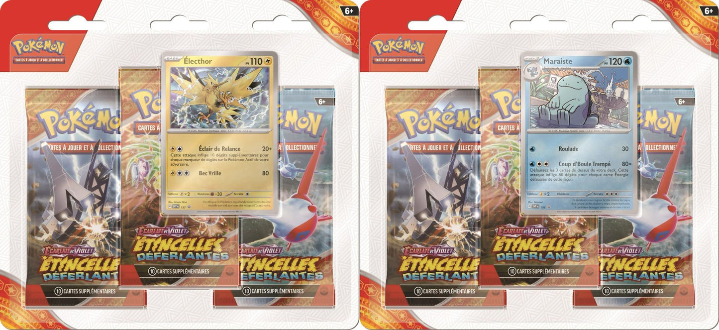 Pokemon - pack 3 boosters - ev08 Etincelles Deferlantes fr