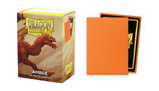 Dragon Shield - 100 protège-cartes standard Mat Sparkle serie - Amber
