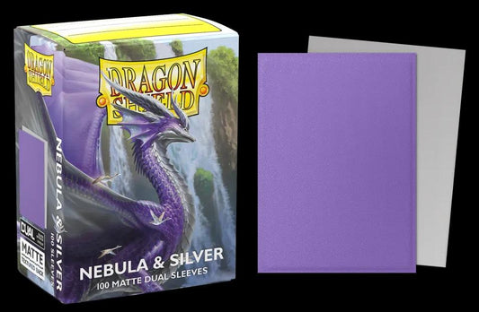 Dragon Shield - 100 protège-cartes standard Dual Mat - Nebula & Silver