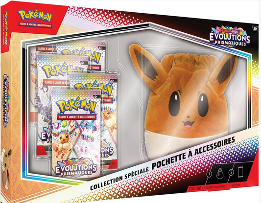 Coffret Pokémon Évolutions Prismatiques EV8.5 Pochette à Accessoires Évoli