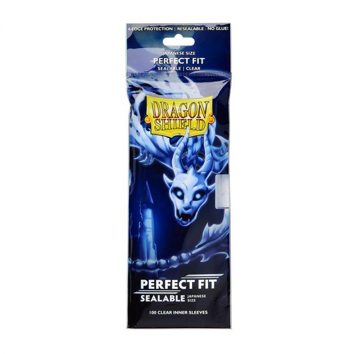 Dragon Shield - 100 protege-cartes Perfect Fit - Mini Refermable Transparent